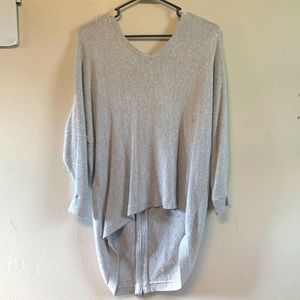Express 3/4 sleeve sweater with zip up back